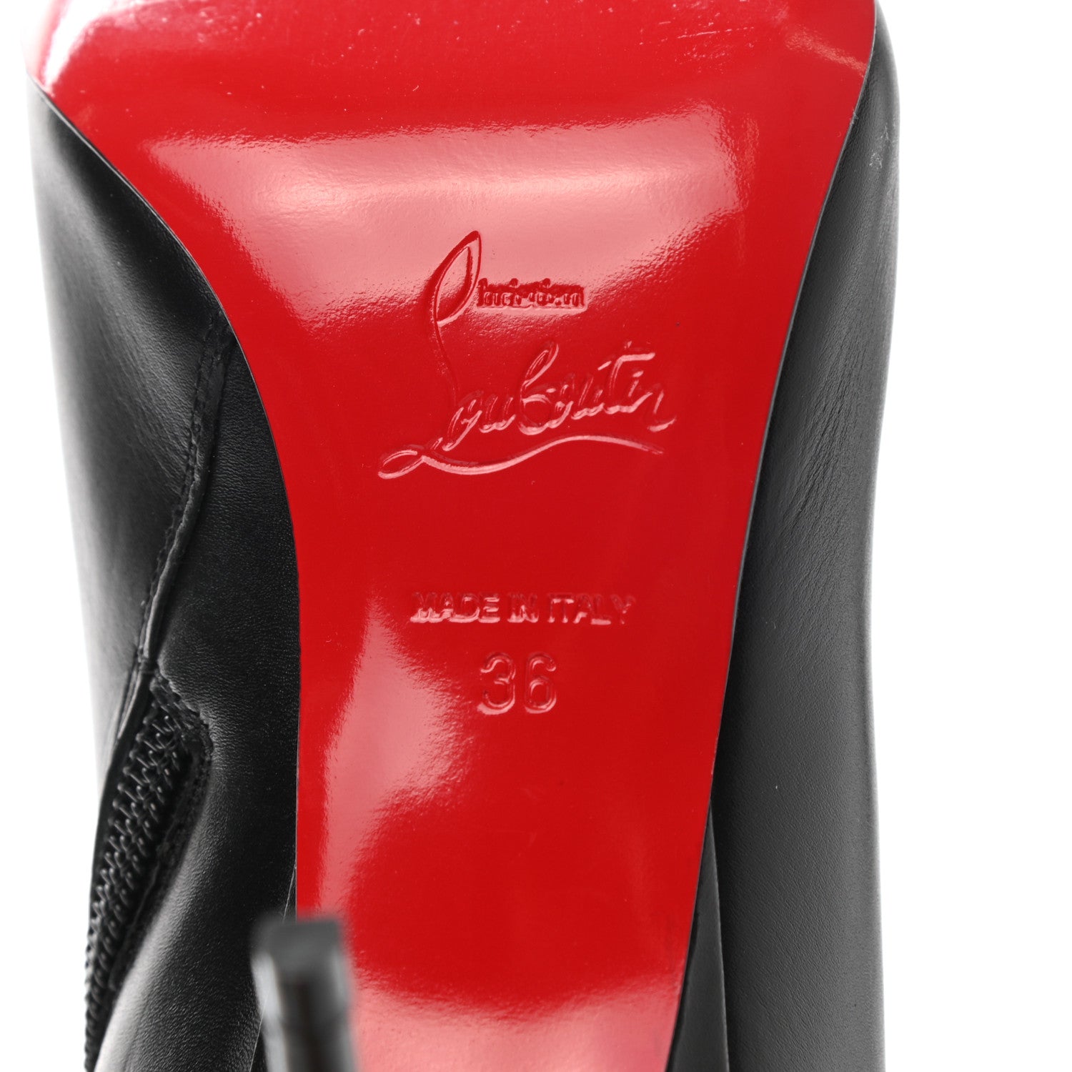 Christian Louboutin Calfskin Gorgona 85 Ankle Boots 36 Black 6 of 10