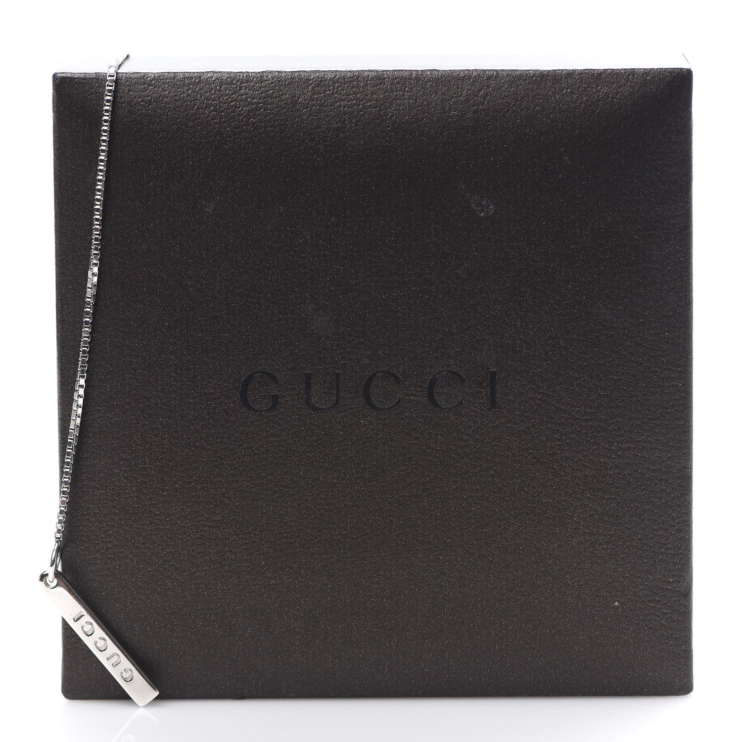 Gucci 18K White Gold 20mm Lariat Necklace 5 of 5