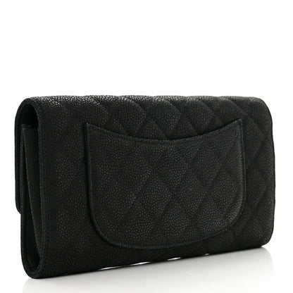 Chanel Caviar Quilted Travel Wallet Black 4 of 10