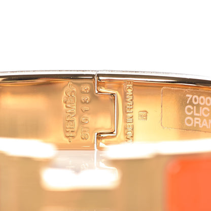 Hermes Enamel Narrow Clic Clac H Bracelet PM Orange 5 of 8