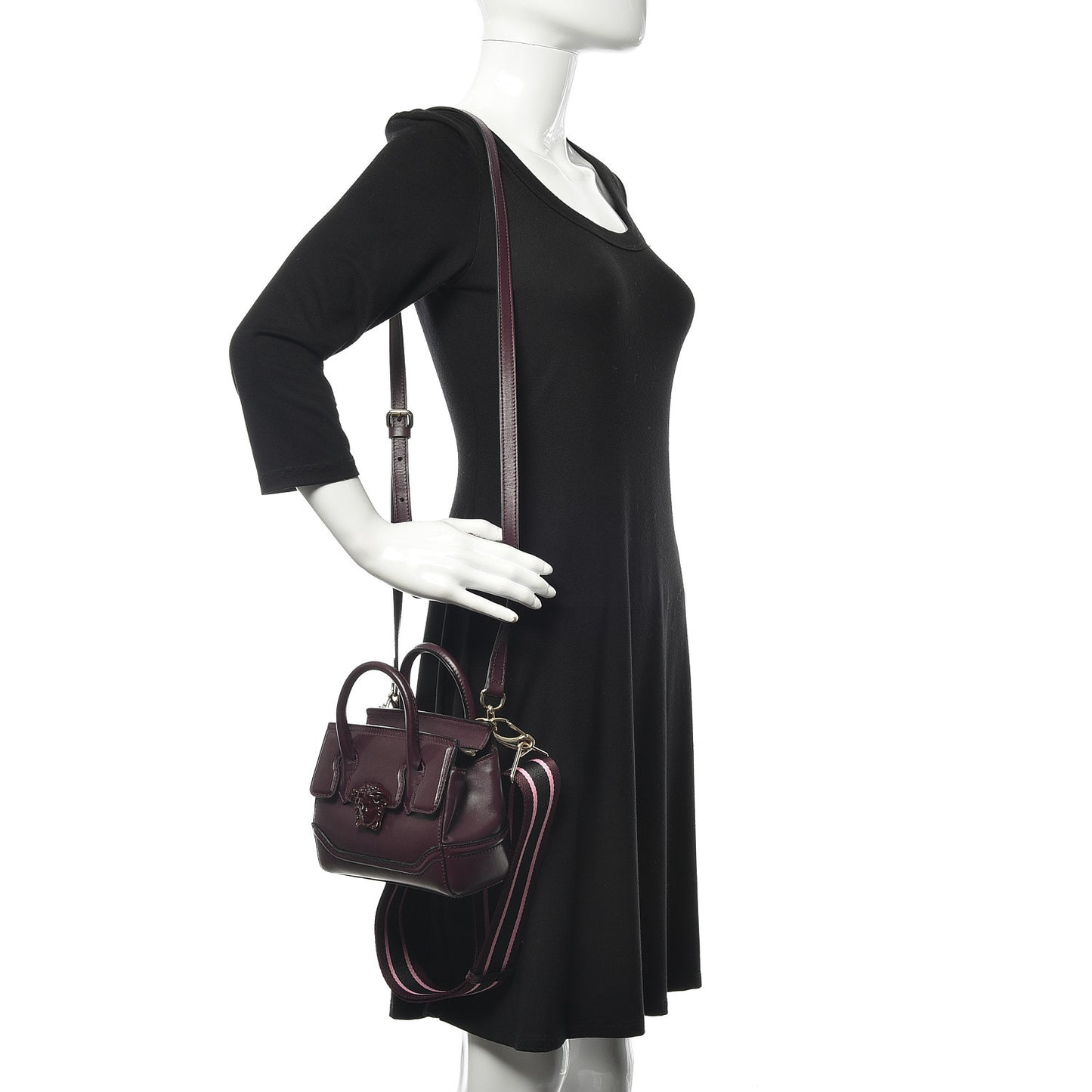 Calfskin Small Palazzo Empire Bag Burgundy