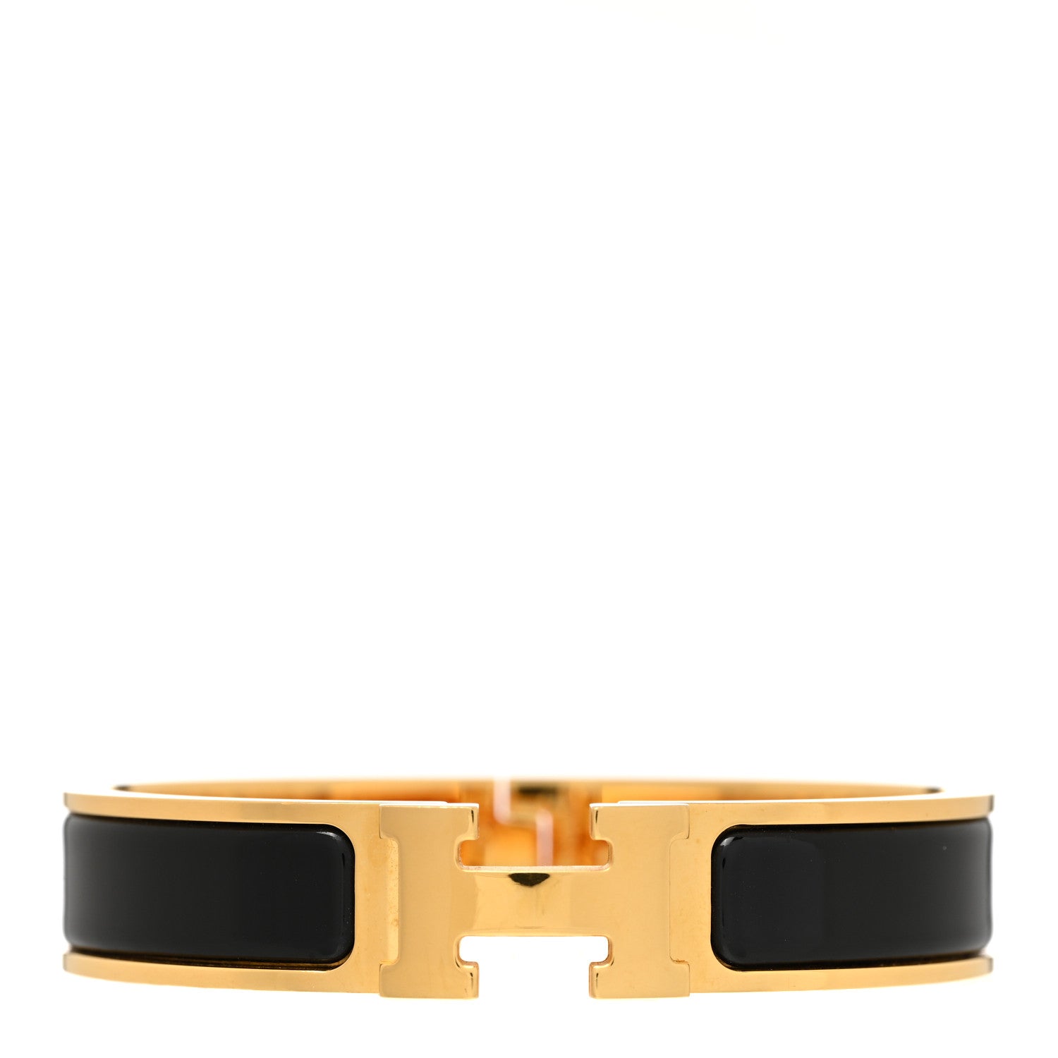 Hermes Enamel Narrow Clic Clac H Bracelet PM Black 1 of 7