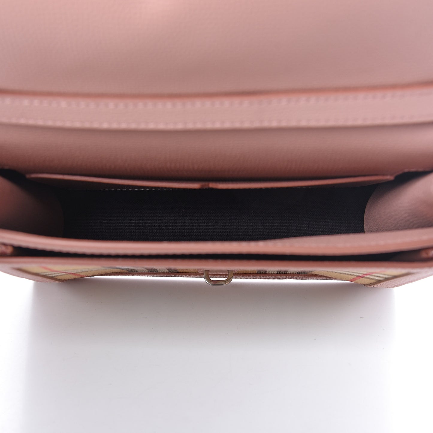 Grainy Calfskin Vintage Check Small Macken Crossbody Bag Ash Rose