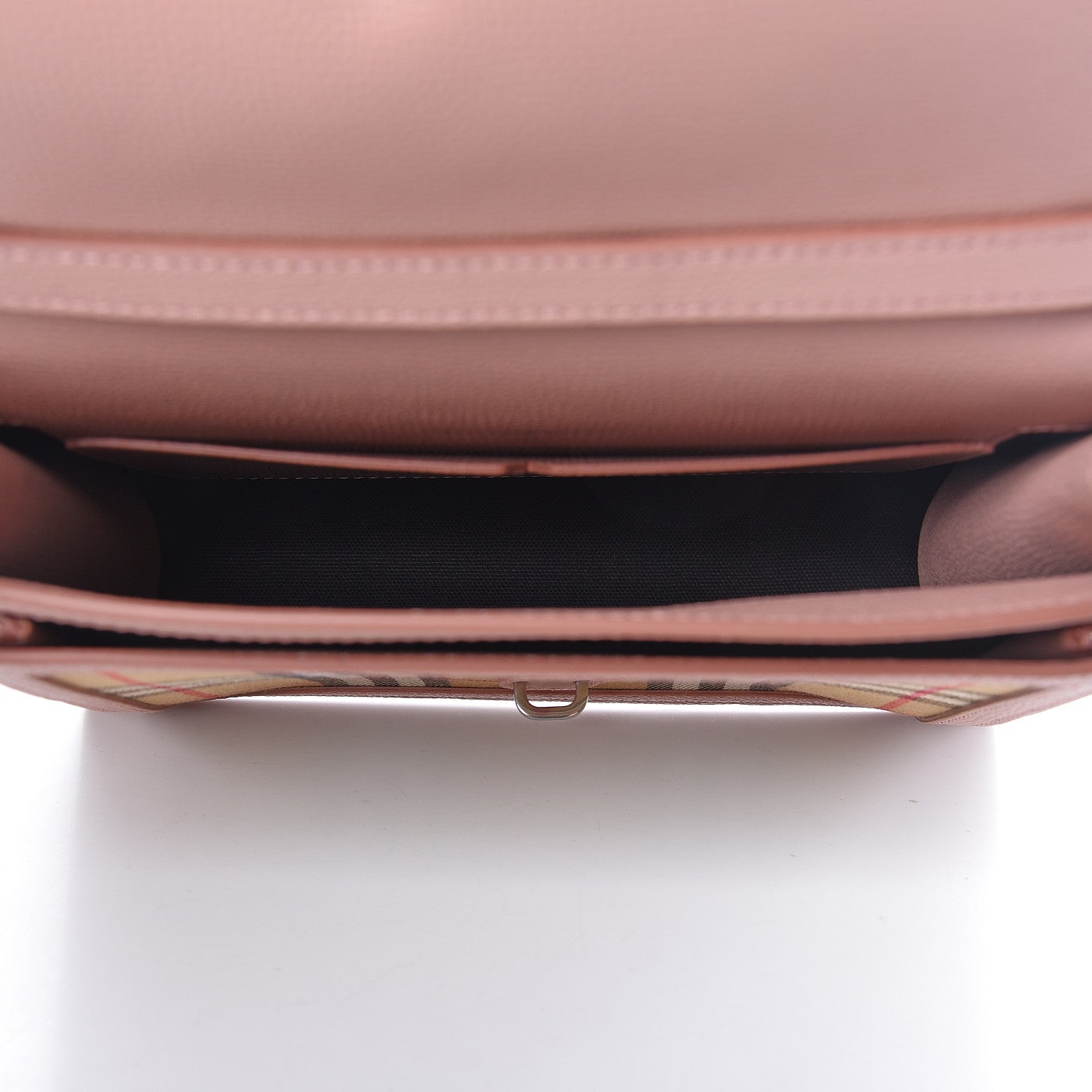 Burberry Grainy Calfskin Vintage Check Small Macken Crossbody Bag Ash Rose 5 of 11