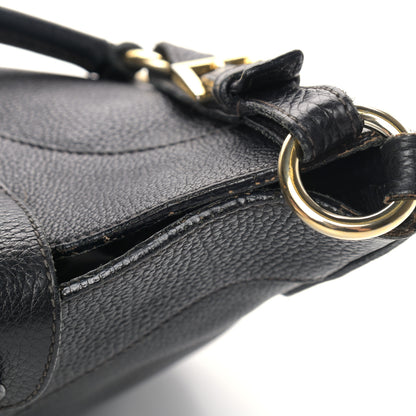 Prada Vitello Daino Pushlock Hobo Black 12 of 13