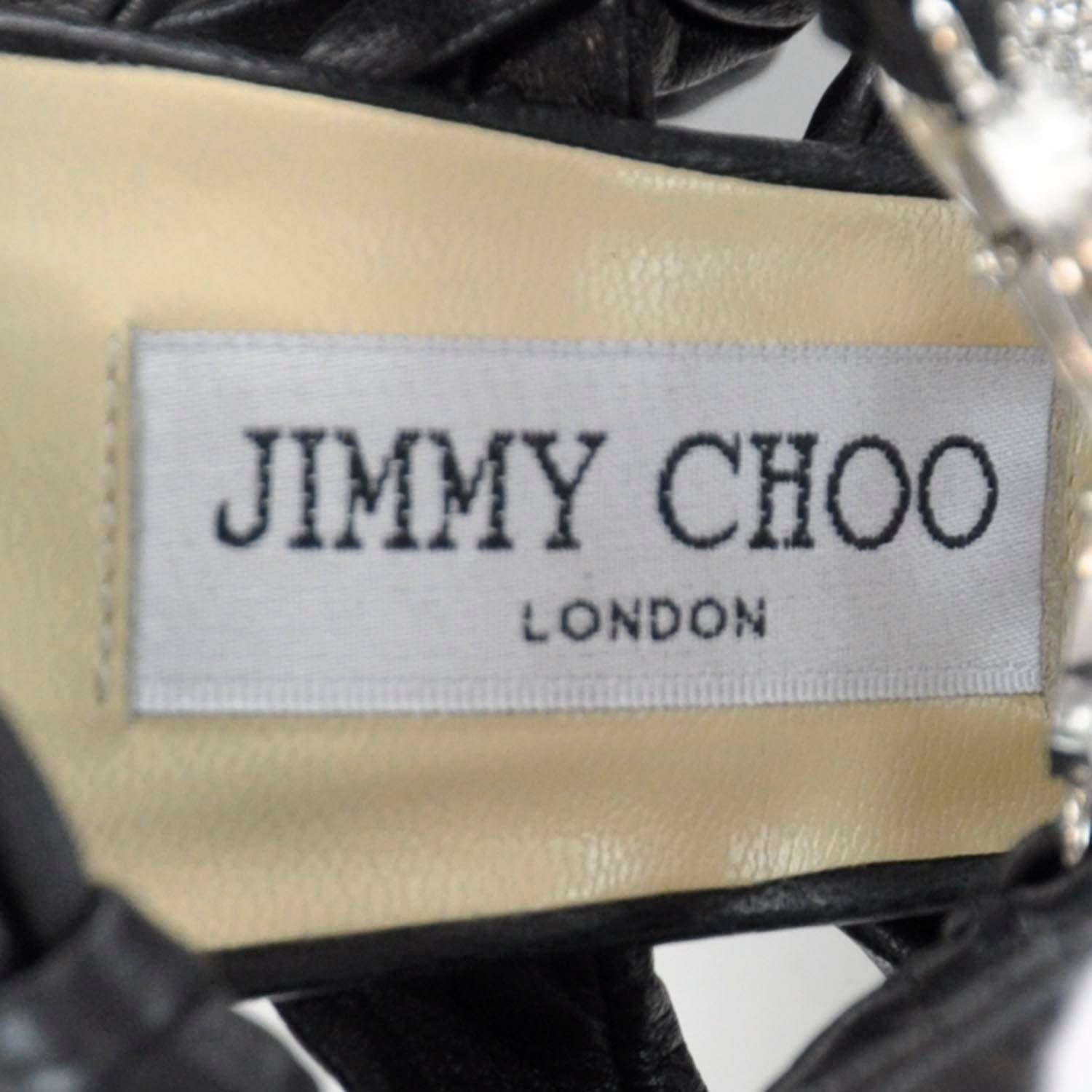 Jimmy Choo Crystal Marine Ankle Wrap Sandals 38 6 of 8