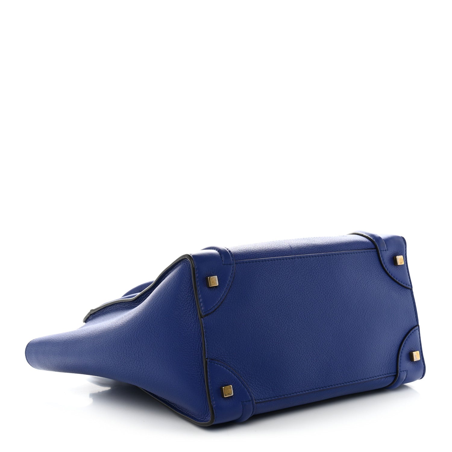 Celine Drummed Calfskin Mini Luggage Indigo 3 of 9