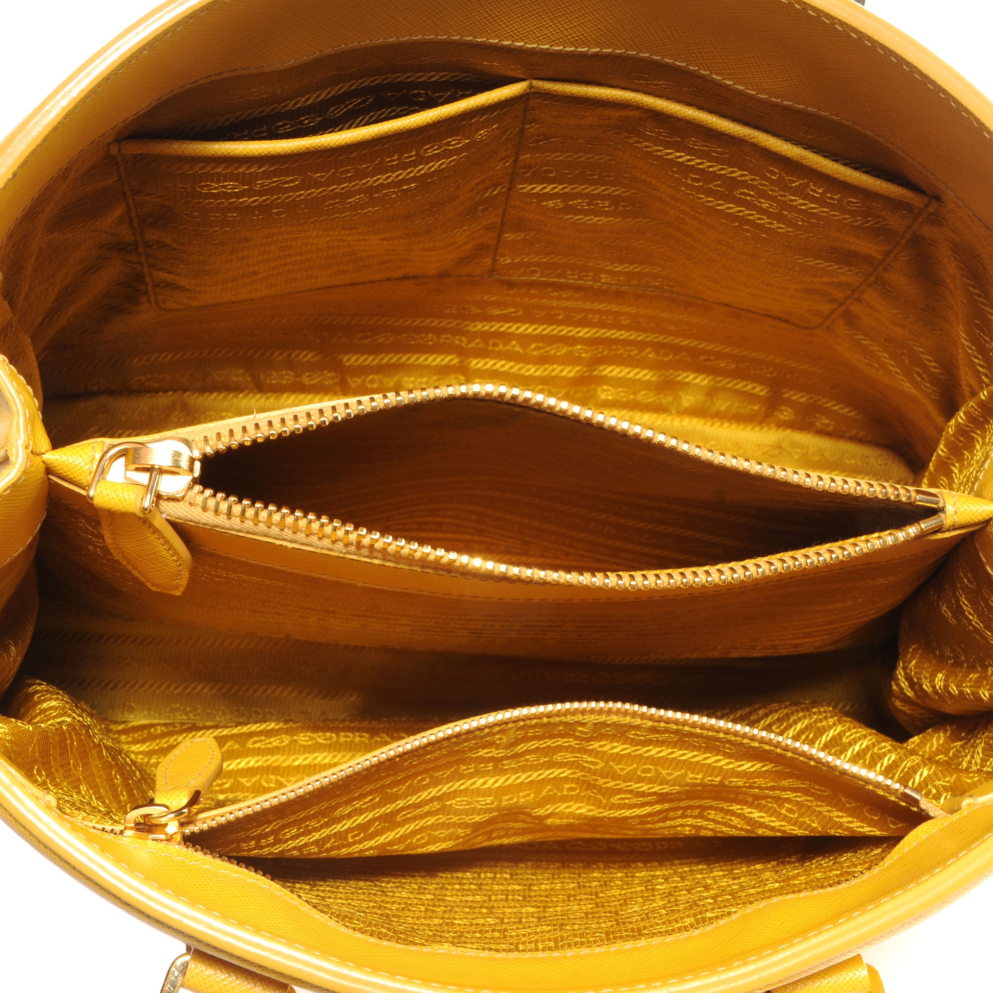Prada Saffiano Lux Parabole Tote Mimosa 5 of 10