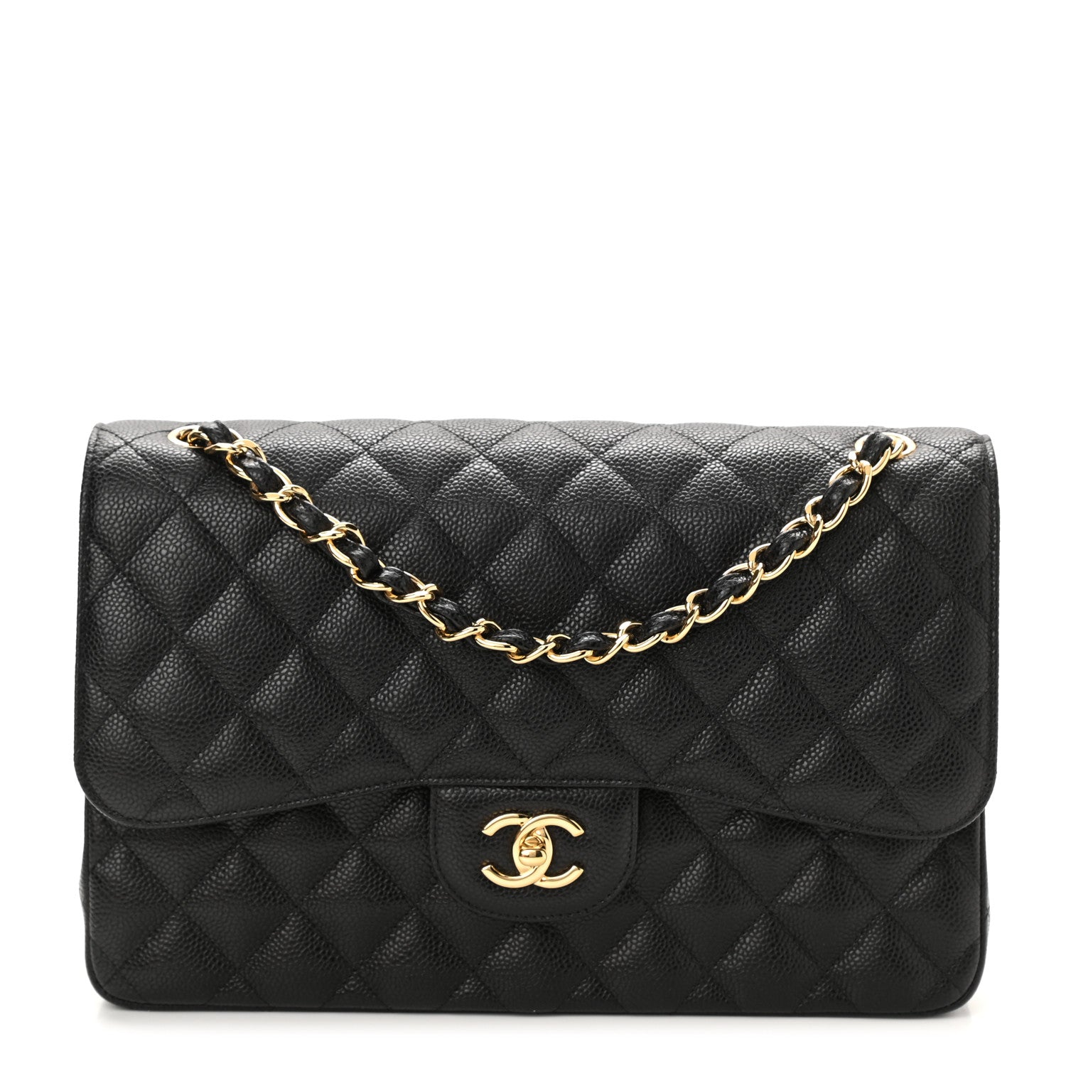 Chanel Caviar Quilted Jumbo Double Flap Black 1 of 10