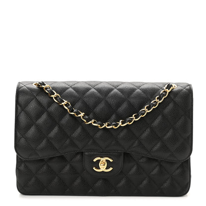 Chanel Caviar Quilted Jumbo Double Flap Black 1 of 10