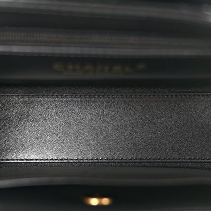 Chanel Shiny Aged Calfskin Quilted Nano Kelly Shopper Black 5 of 11