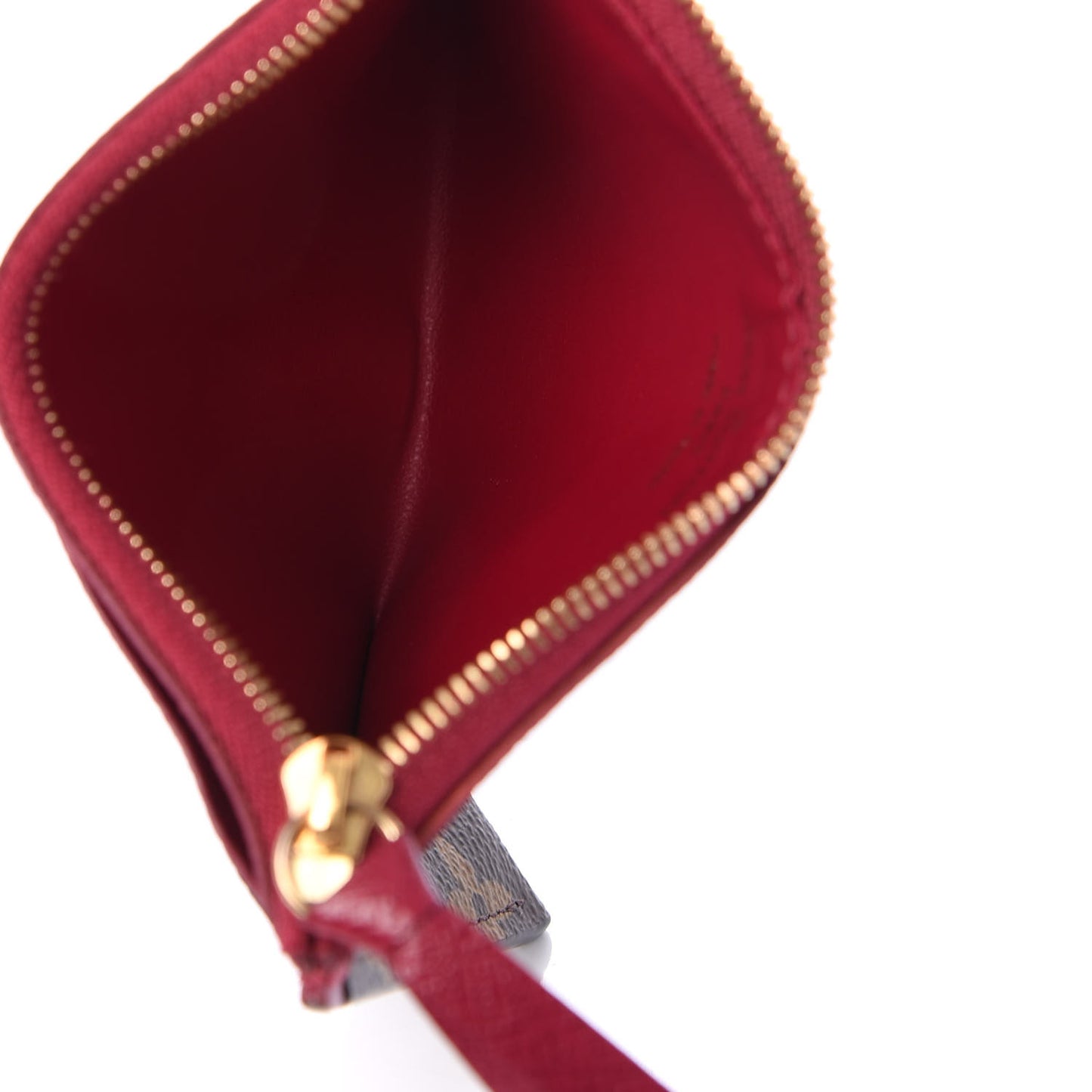Monogram Zipped Card Holder Fuchsia