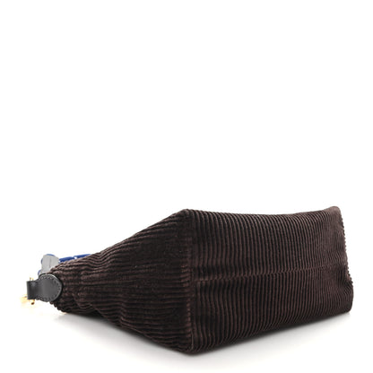 Miu Miu Corduroy Pouch Bag Ebony Baltic Blue 4 of 10