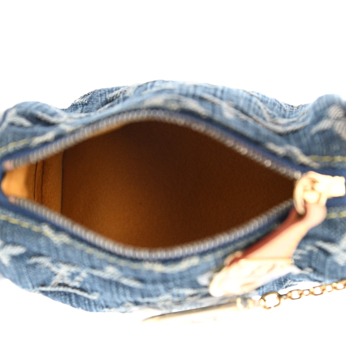 Monogram Denim Pochette Speedy PM Key Holder Blue