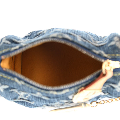 Louis Vuitton Monogram Denim Pochette Speedy PM Key Holder Blue 5 of 7