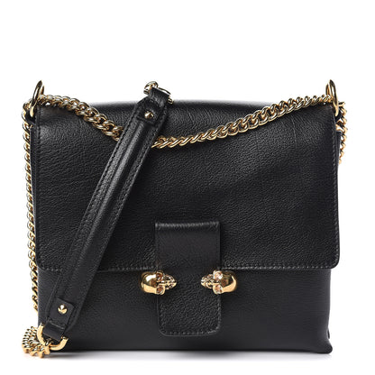 Alexander McQueen Grained Calfskin Twin Skull Crossbody Black 1 of 9