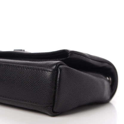 Saint Laurent Grain De Poudre Monogram Toy West Hollywood Fold-Over Bag Black 7 of 10