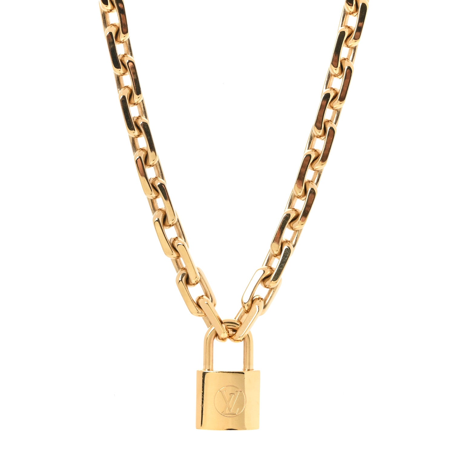 Louis Vuitton LV Edge Necklace Cadenas Gold 2 of 5