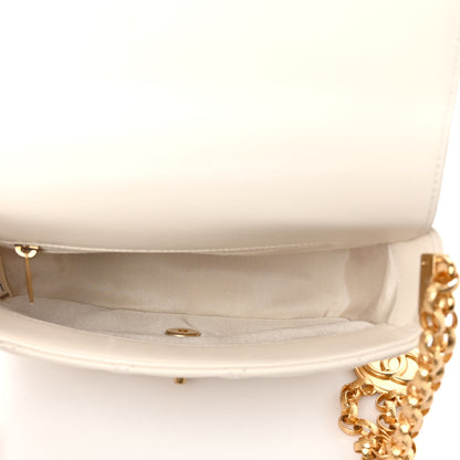 Chanel Lambskin Quilted CC Coin Flap Bag White 5 of 10