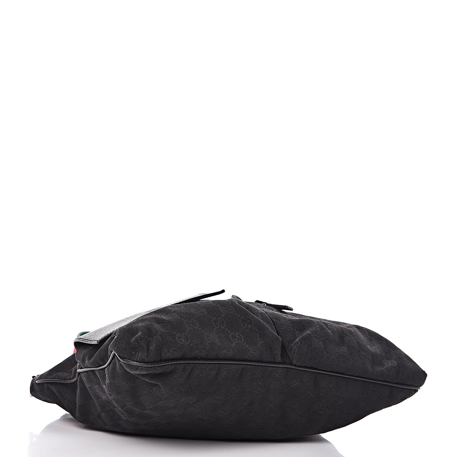 Gucci Monogram Web Medium Double Pocket Messenger Bag Black 4 of 14