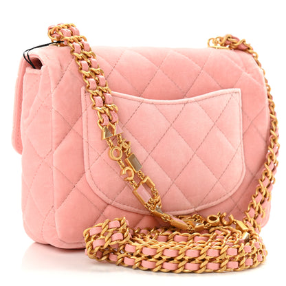 Chanel Velvet Enamel Mini Flap Light Pink 3 of 11