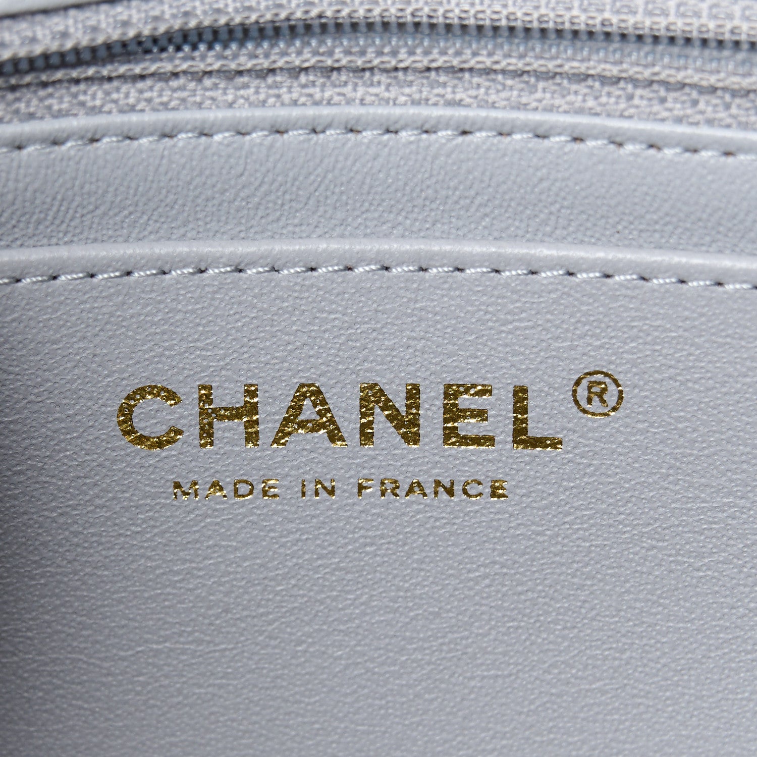 Chanel Lambskin Chevron Quilted Mini Rectangular Flap Grey 6 of 12