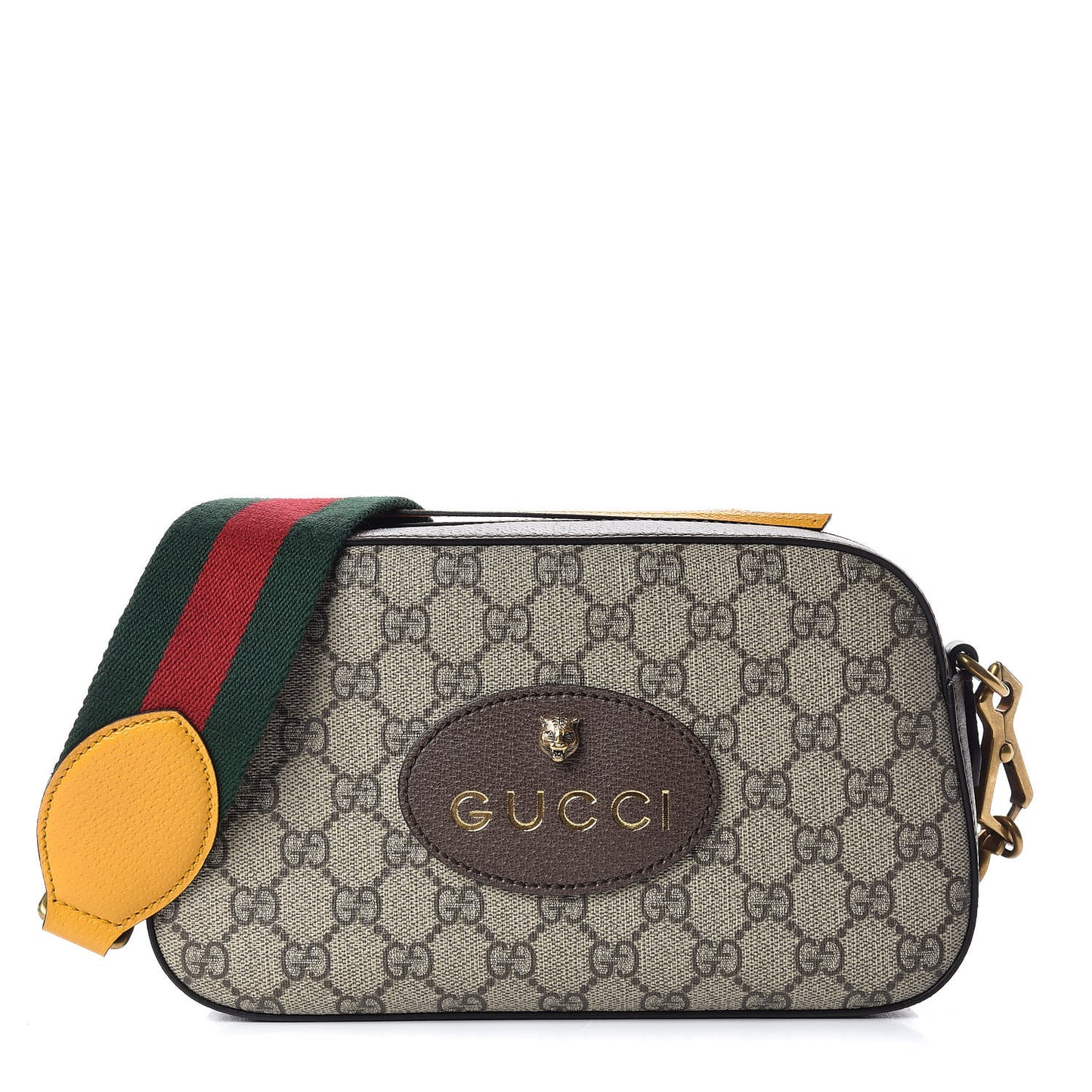 GG Supreme Monogram Web Neo Vintage Shoulder Bag Beige New Acero Crop