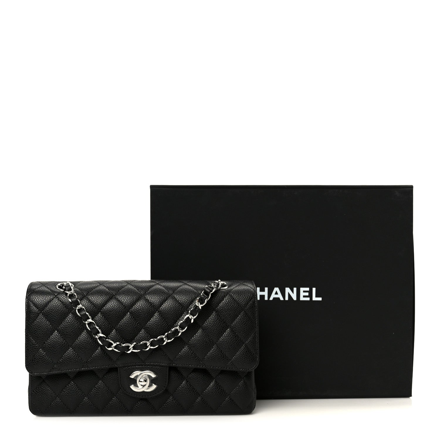 Chanel Caviar Quilted Medium Double Flap Black 12 of 12