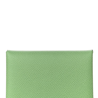 Hermes Epsom Calvi Duo Card Case Vert Criquet 7 of 10