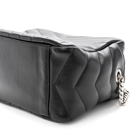 Saint Laurent Calfskin Y Quilted Monogram Small Loulou Bowling Bag Black 9 of 9
