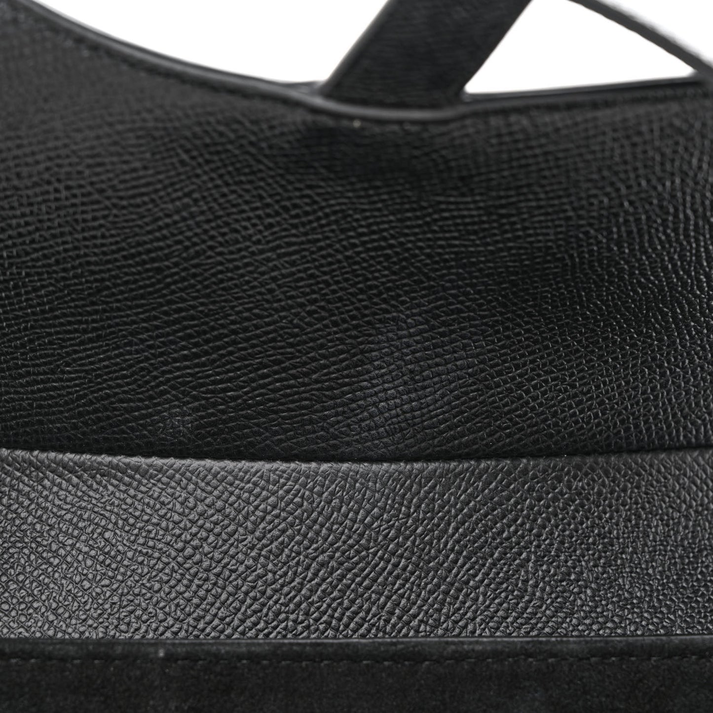 Grained Calfskin Saddle Bag Black