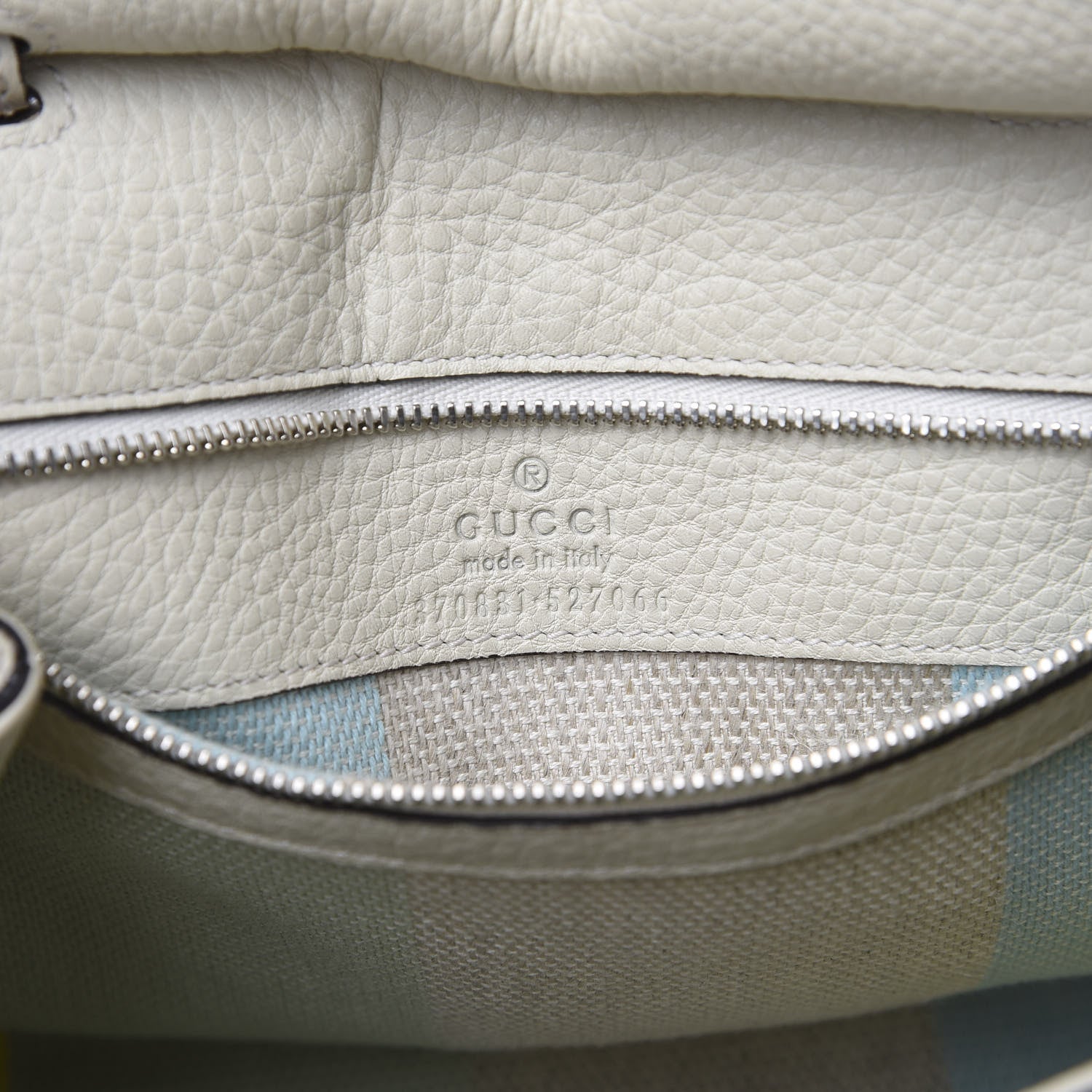 Gucci Cellarius Calfskin Small Bamboo Daily Top Handle Bag Mystic White 5 of 9