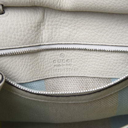 Gucci Cellarius Calfskin Small Bamboo Daily Top Handle Bag Mystic White 5 of 9