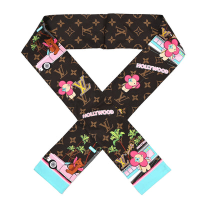 Louis Vuitton Silk Monogram 2021 Hollywood Christmas Animation Bandeau Marron 1 of 6