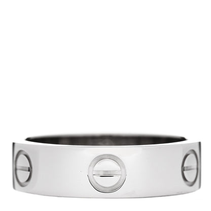 Cartier 18K White Gold 5.5mm LOVE Ring 56 7.5 1 of 5