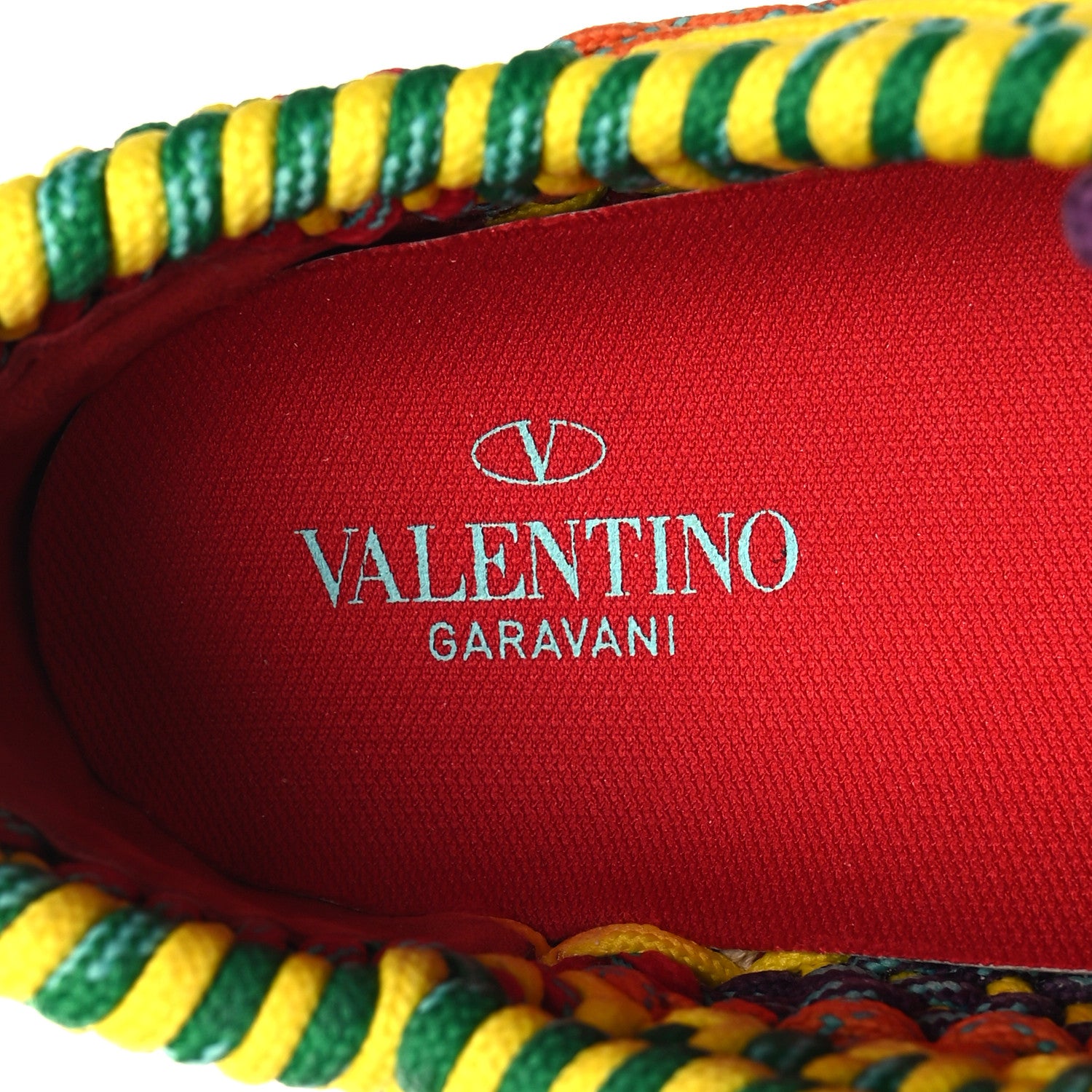 Valentino Garavani Fabric Crochet Mens Low Top Sneakers 44 Bright Lemon Rogue Pur Rose Violet Titian White Black 8 of 8