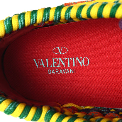 Valentino Garavani Fabric Crochet Mens Low Top Sneakers 44 Bright Lemon Rogue Pur Rose Violet Titian White Black 8 of 8
