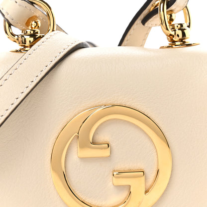Gucci Roxy Calfskin Blondie Card Case Wallet with Strap Mystic White 8 of 10