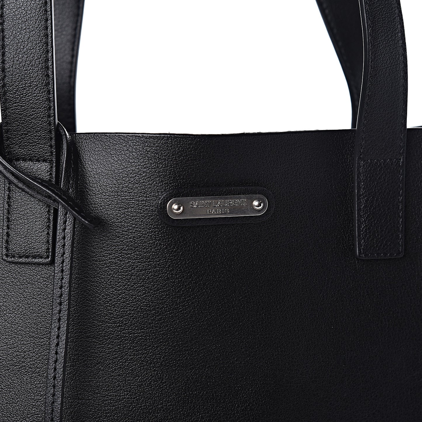 Calfskin Bold Shopping Tote Black