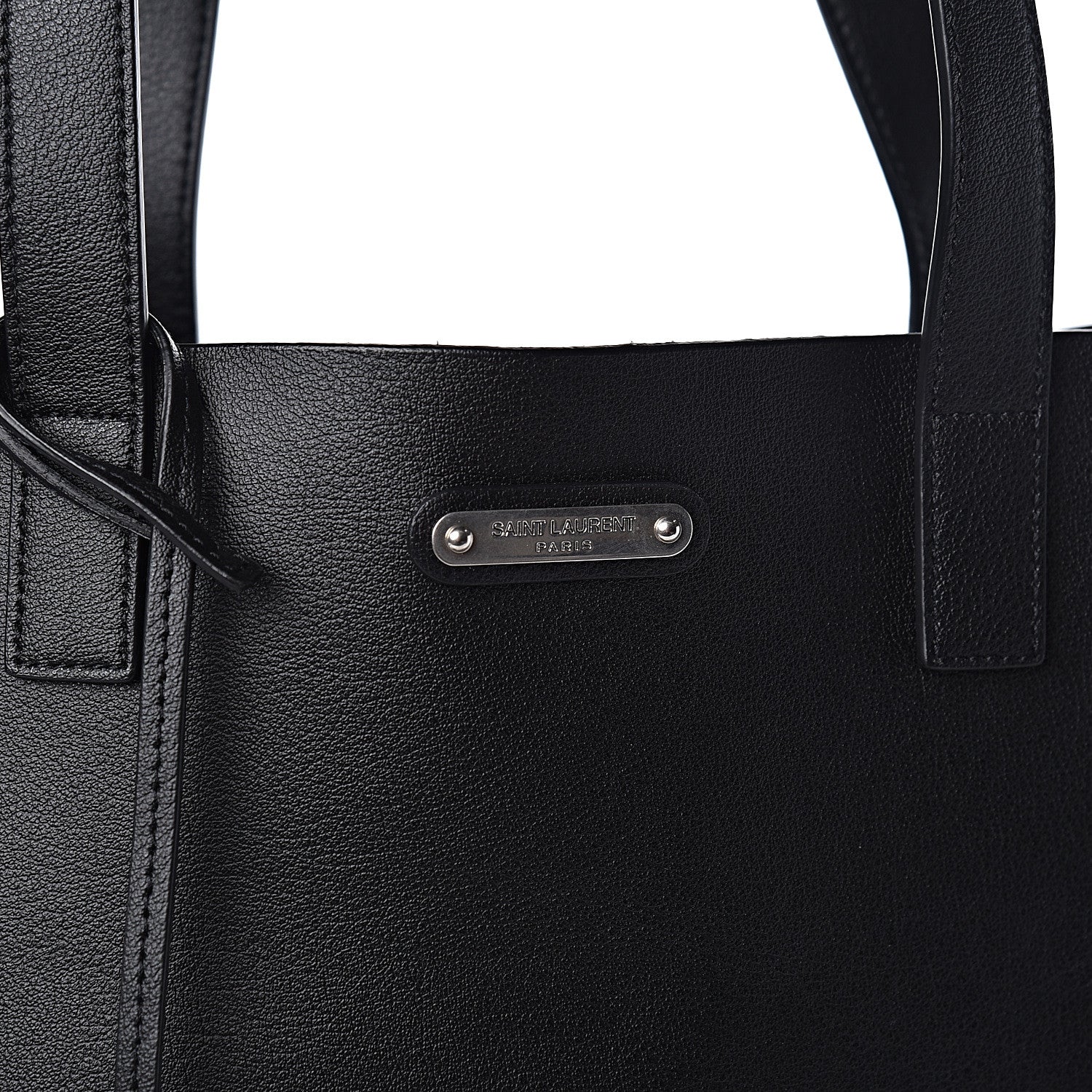 Saint Laurent Calfskin Bold Shopping Tote Black 11 of 11