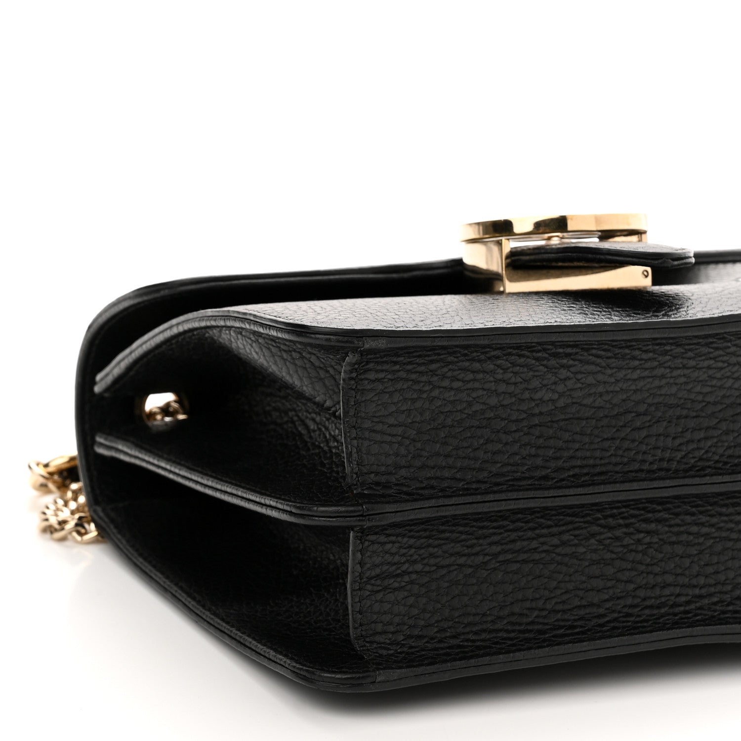 Gucci Dollar Calfskin Small Interlocking G Shoulder Bag Black 9 of 11