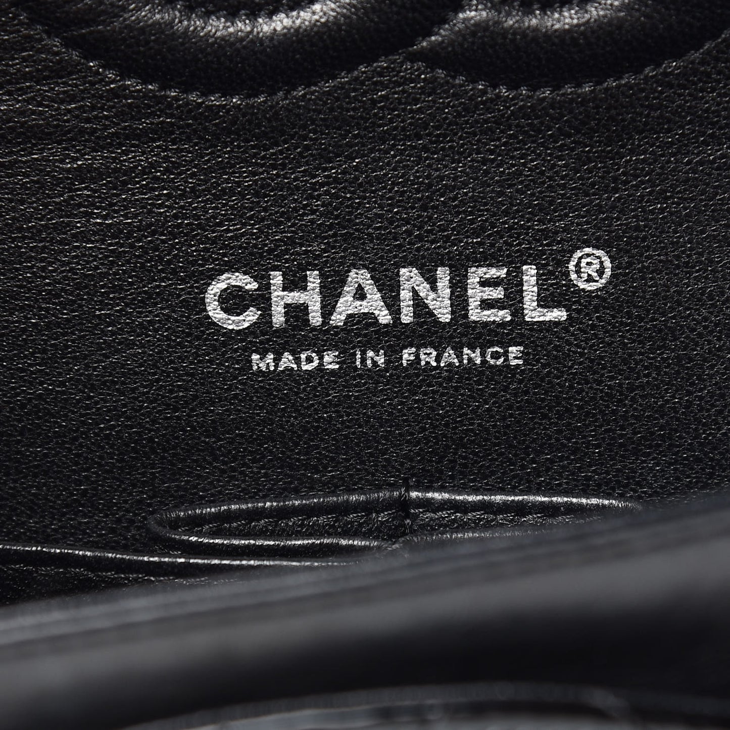 Patent Quilted Medium Double Flap Black