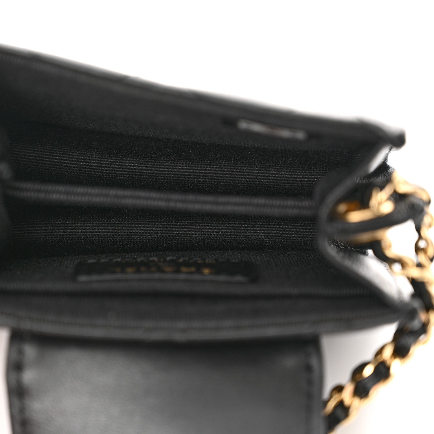 Chanel Lambskin Quilted Mini Accordion Clutch With Chain Black 5 of 11