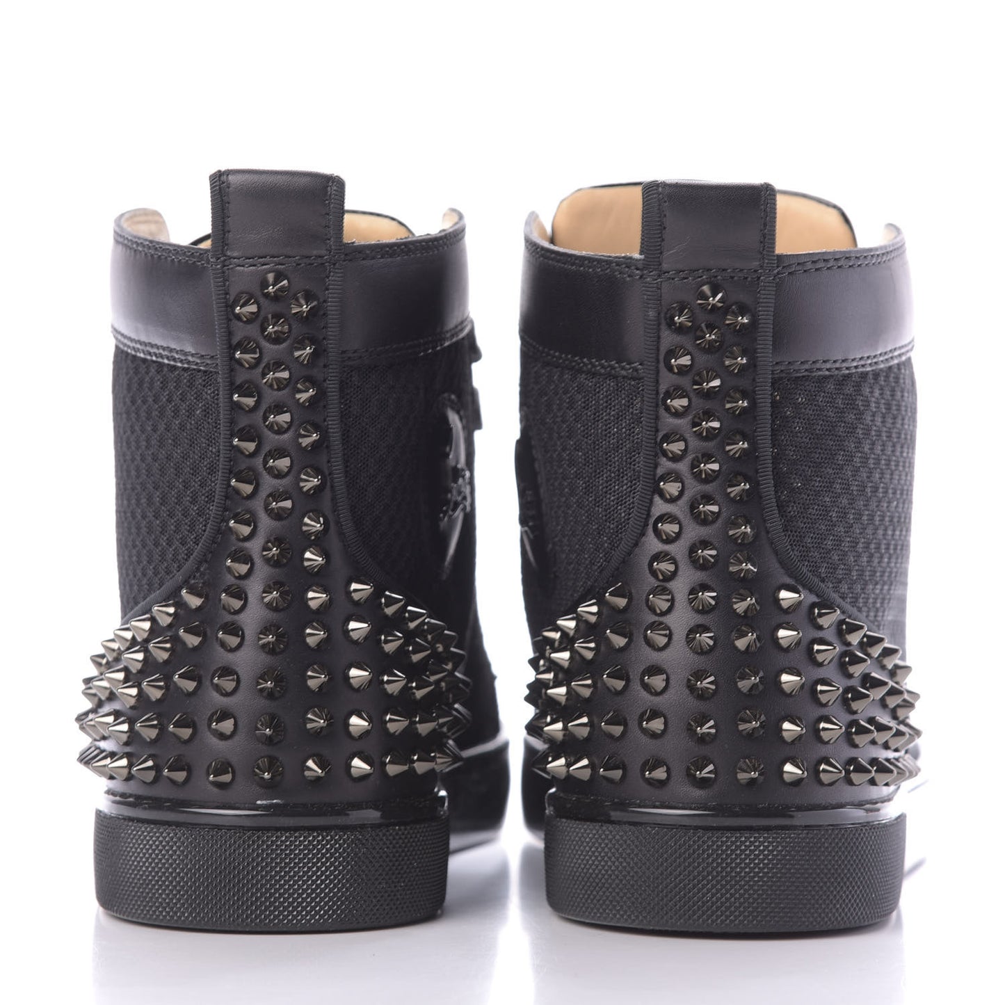 Calf Mesh AC Lou Spikes 2 Flat Sneakers 43.5 Black