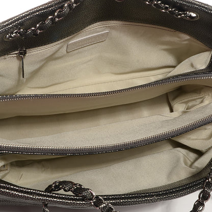 Chanel Caviar Timeless CC Shopping Tote Dark Silver 5 of 7