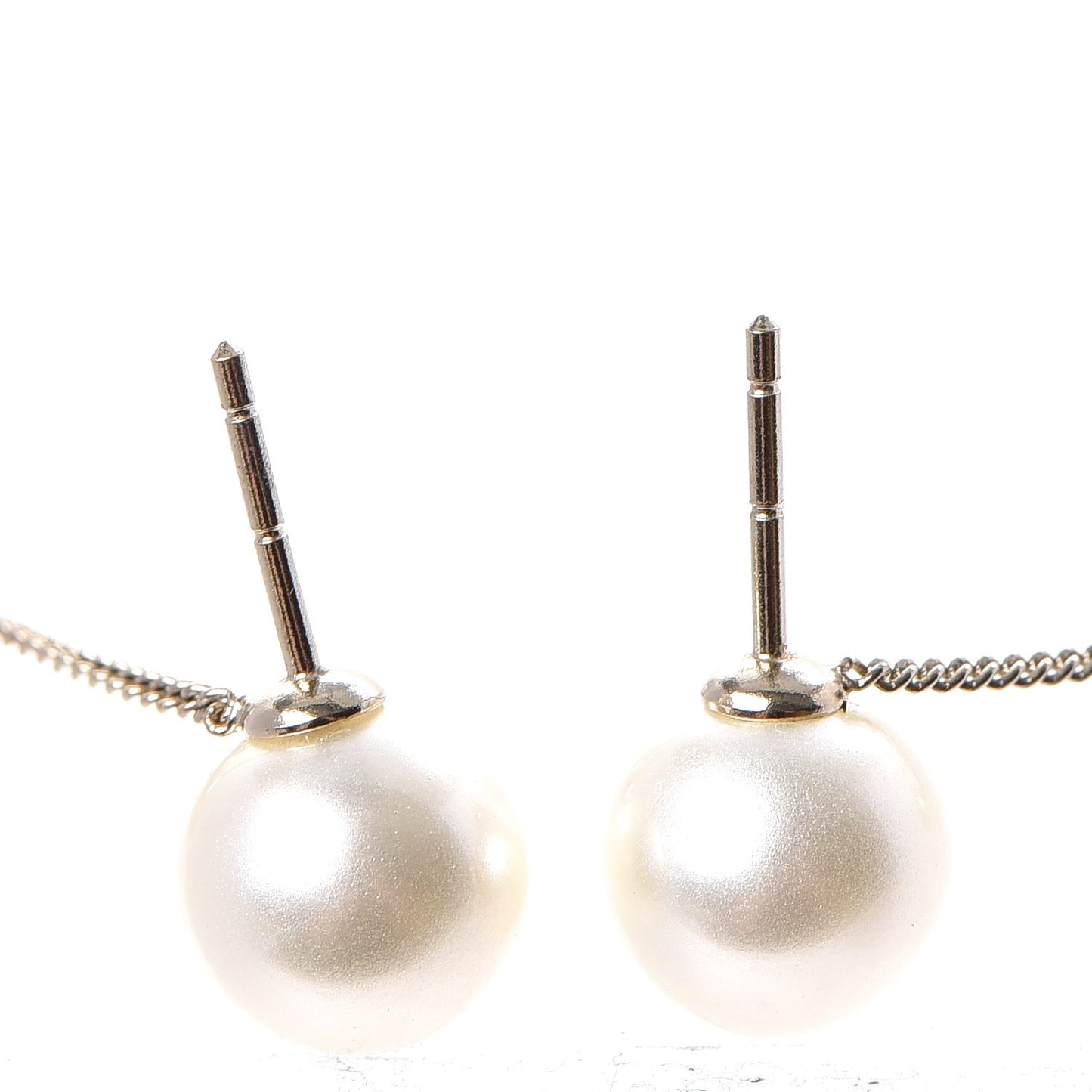 Pearl CC Drop Earrings Gold