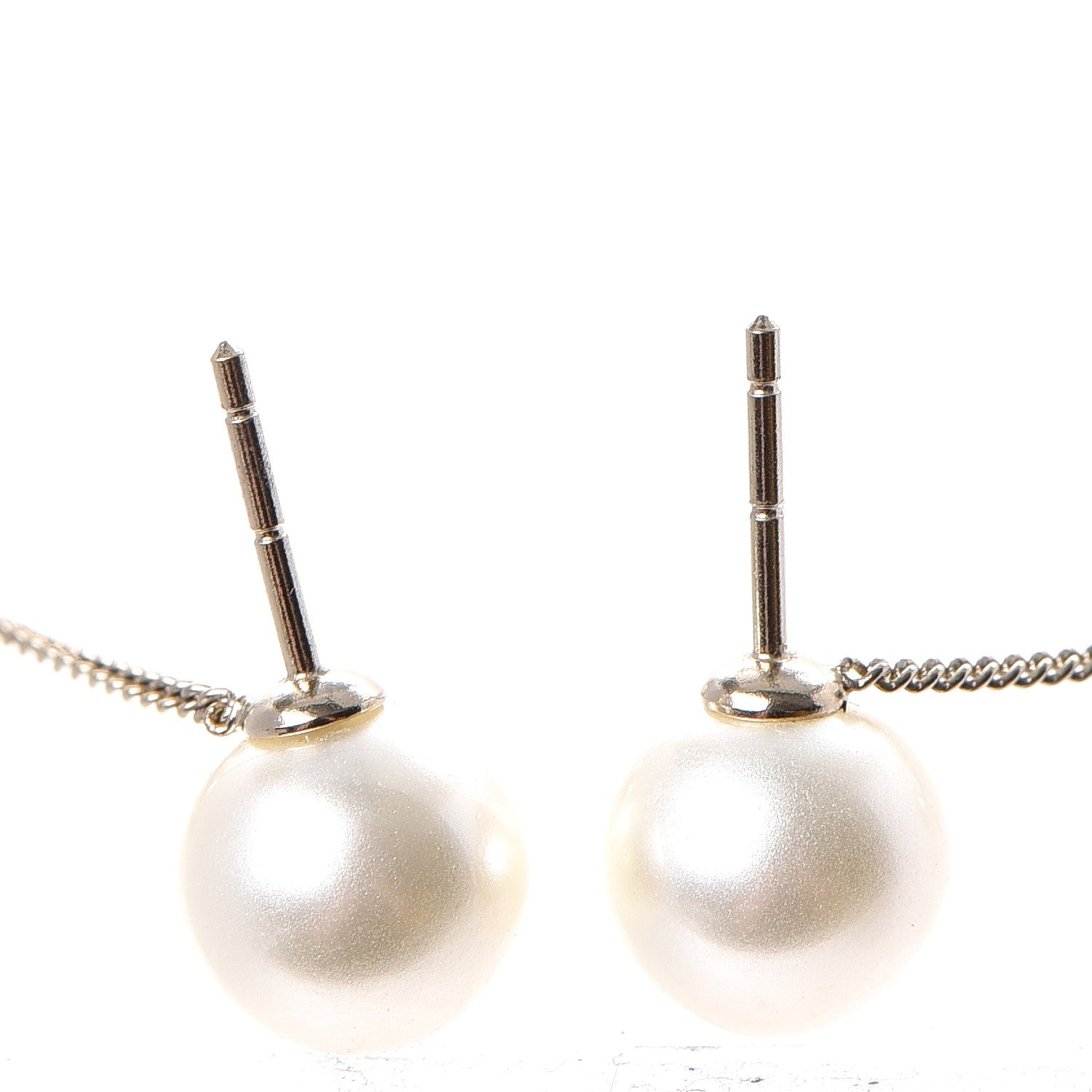 Chanel Pearl CC Drop Earrings Gold 3 of 6