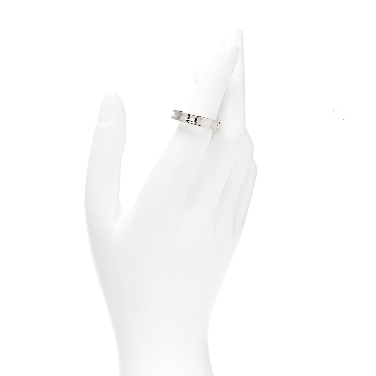 Bulgari 18K White Gold B.Zero1 One-Band Ring 57 8 2 of 4