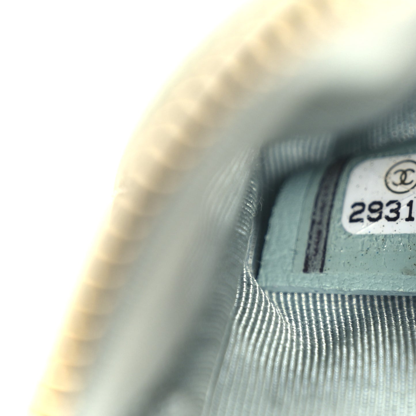 Patent Quilted Small Cosmetic Case Light Blue