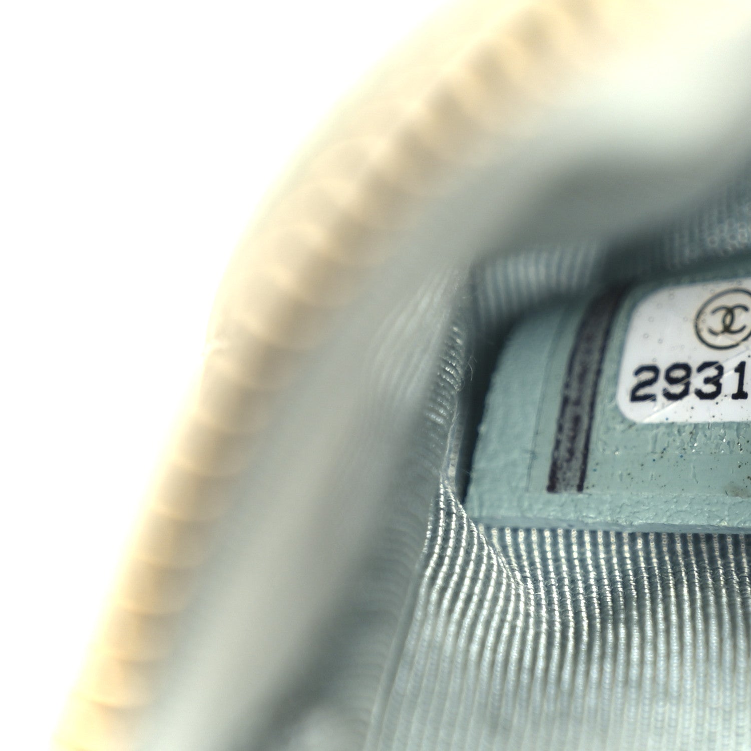 Chanel Patent Quilted Small Cosmetic Case Light Blue 7 of 9